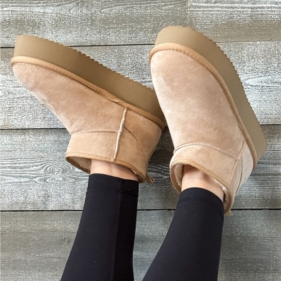 corkys footwear room service camel faux suede platform ankle boot - Picture 7 of 11